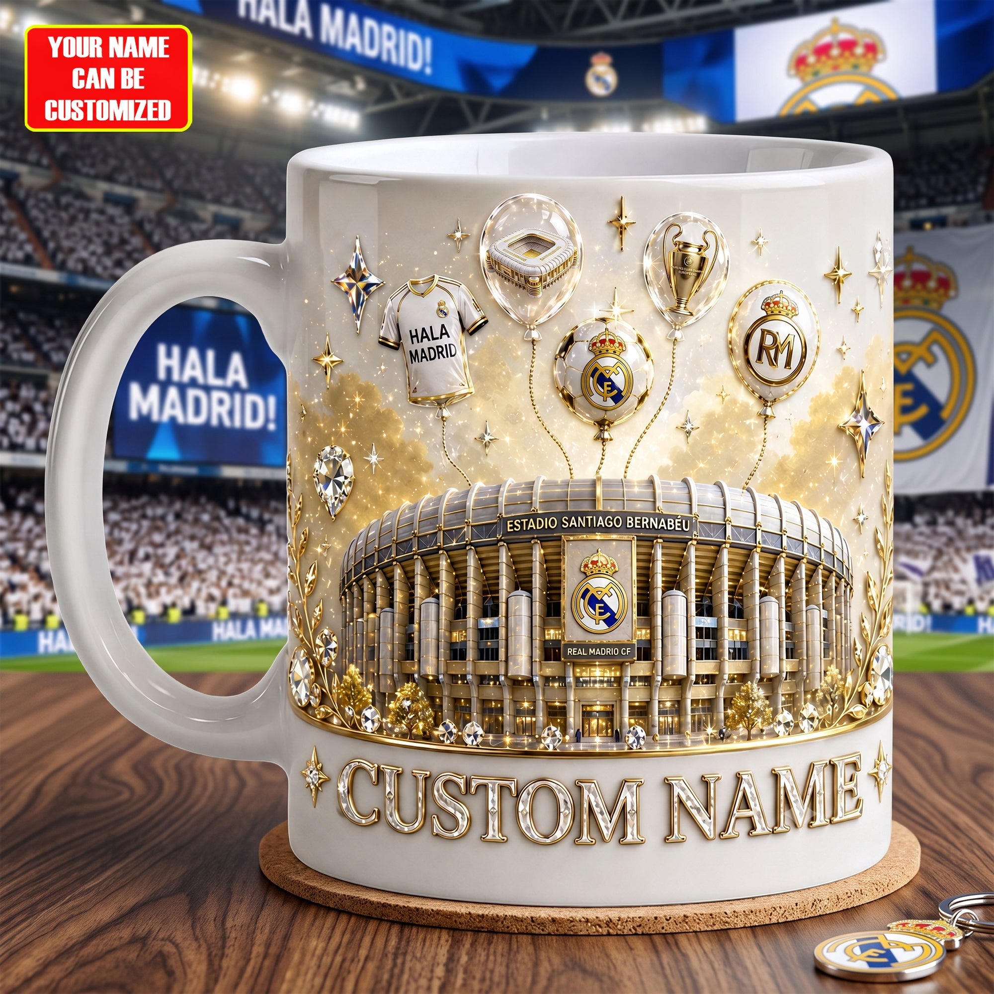 Personalized Real Madrid Royal Legacy 124Th Anniversary Mug Real Madrid Merch Gifts For Fan - Merchluma