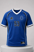 Indianapolis Colts Football #53 V-Neck T-Shirt Colts Merch Presents For Football Fans - Merchluma
