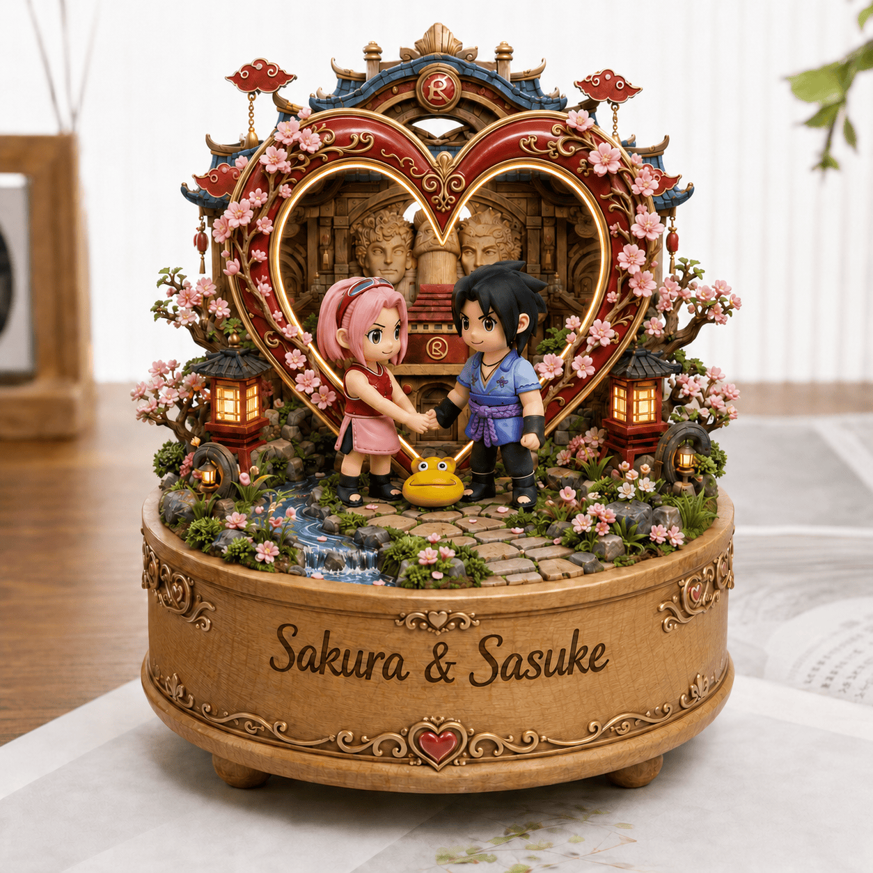 Personalized Happy Anime Couple Acrylic Plaque Cute Anime Display Room Decor Couples Gifts - Merchluma