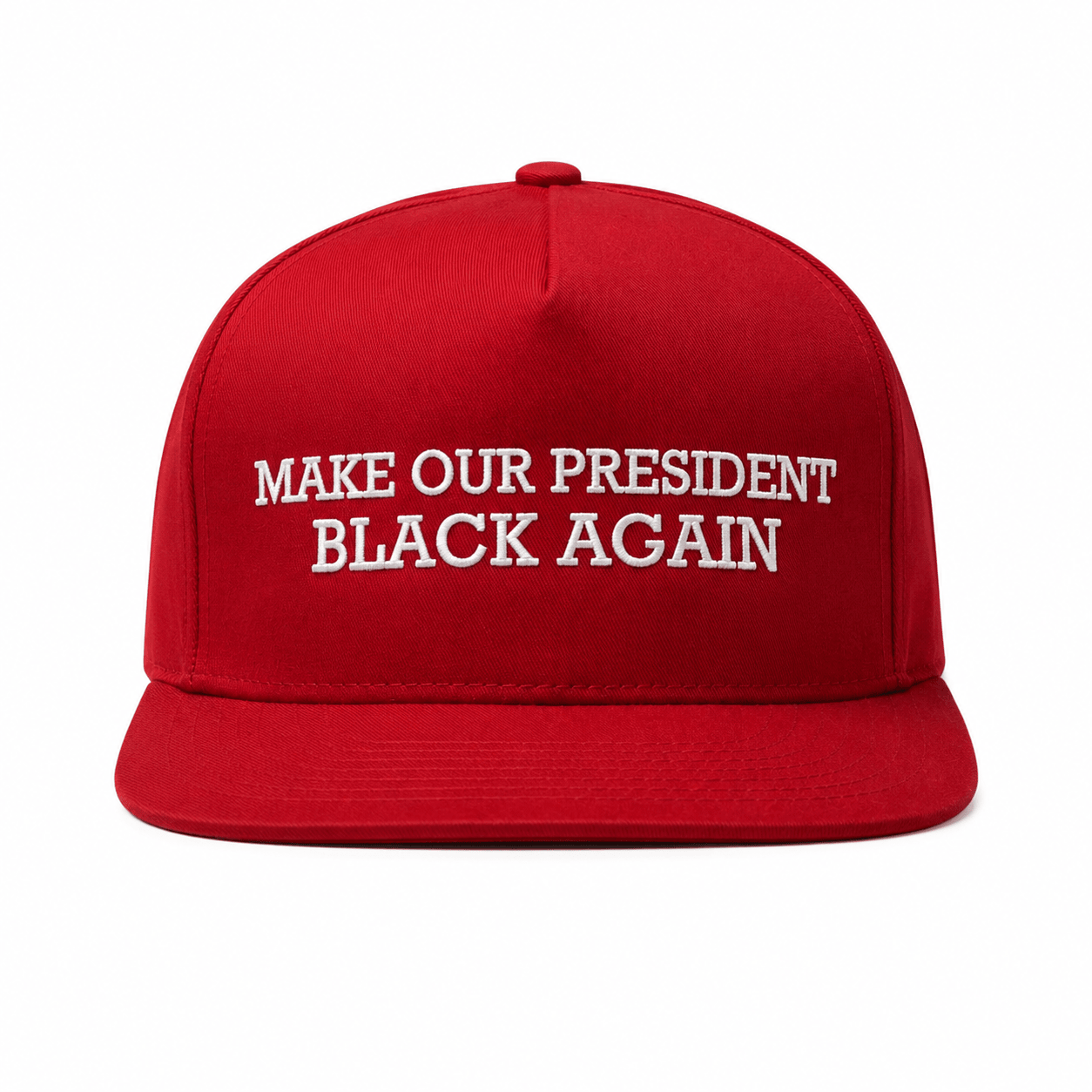 Make Our President Black Again Snapback Hat Red Embroidered Political Cap Husband Gifts - Merchluma