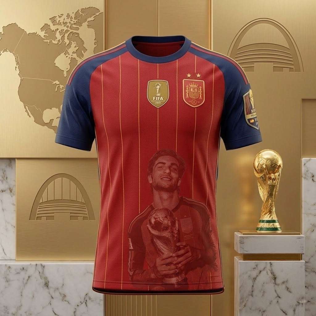 Spain National Football Team Ferran Torres MVP Spain Winner FIFA World Cup 2010 Shirt Fan Gifts - Merchluma