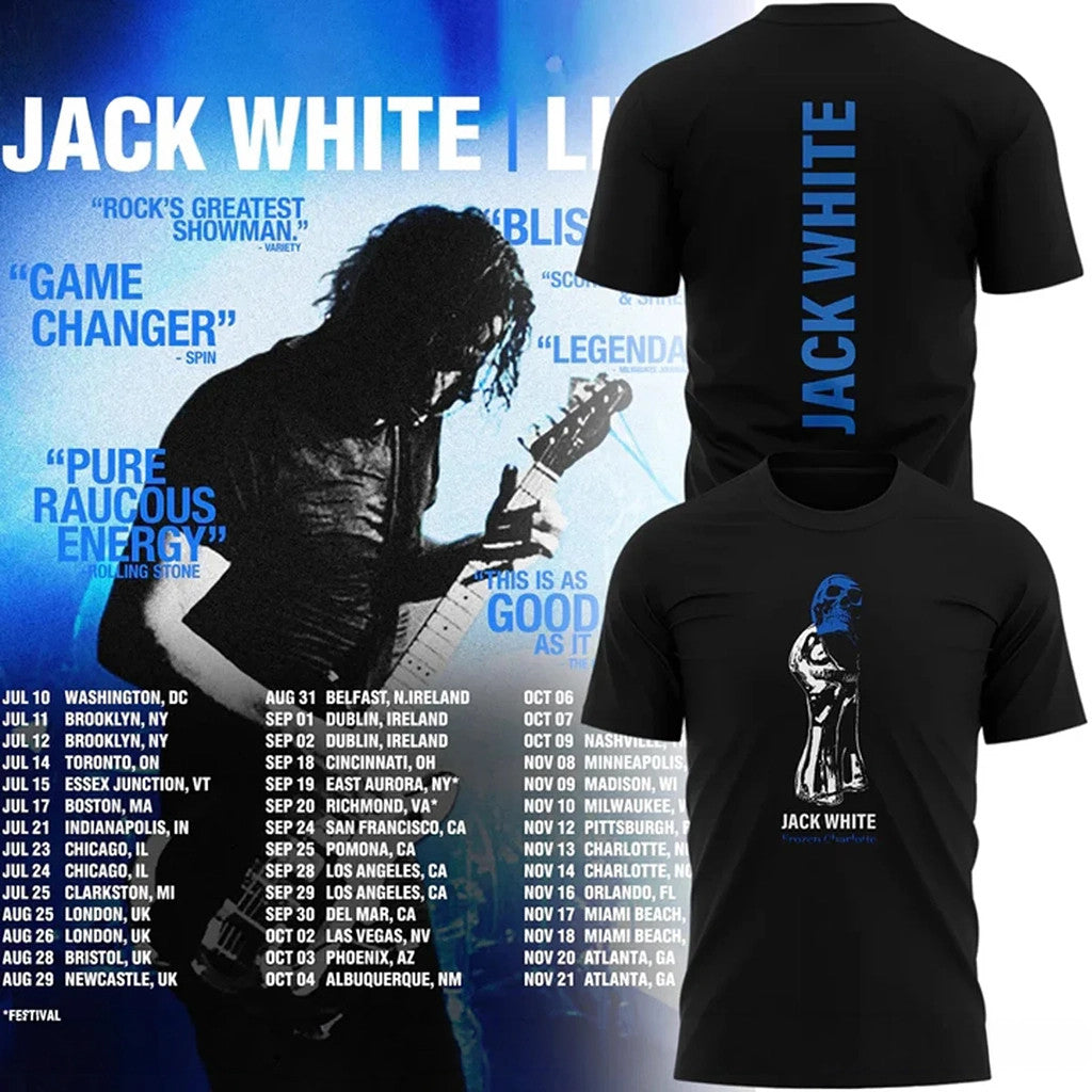 Jack White Live 2026 Tour T-Shirt Jack White Merch Gifts For Music Lovers - Merchluma
