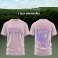Clairo Merch Clairo Sling 5 Year Anniversary Dogs T-Shirt Light Pink Gifts For Music Fans - Merchluma