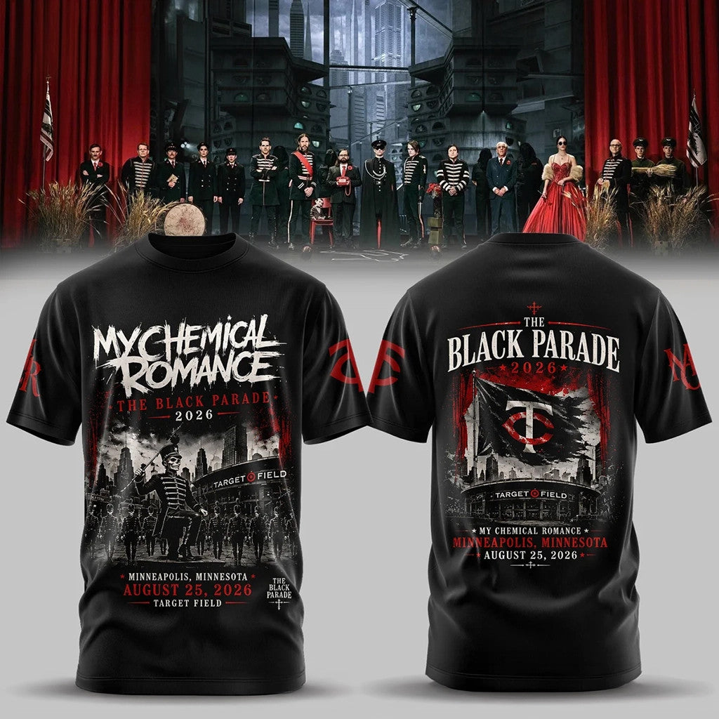 Minnesota Twins x My Chemical Romance The Black Parade Shirt Twins Merch Black Gifts For Fans - Merchluma