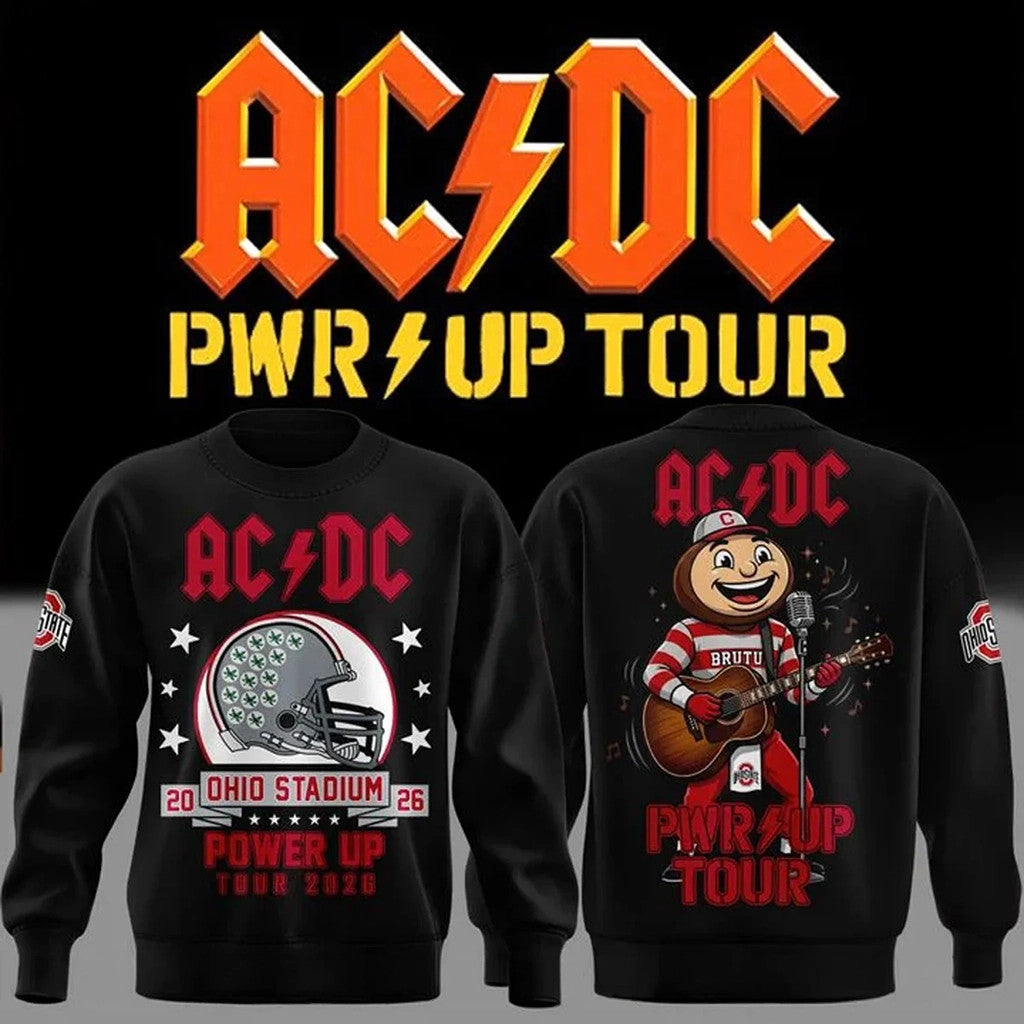 Ohio State Buckeyes x ACDC North America Power Up Tour 2026 Sweatshirt ACDC Merch Fans Gifts - Merchluma