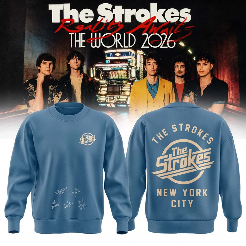 The Strokes Reality Awaits Tour 2026 Sweatshirt The Strokes Merch Birthday Gift For Brother - Merchluma