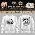 New York Mets x Fourth Wing Night Sweatshirt White NY Mets Merch Gift For Friends - Merchluma