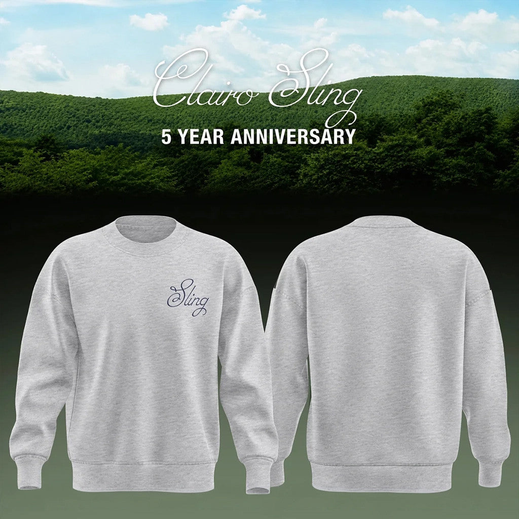 Clairo Merch Clairo Sling 5 Year Anniversary Sweatshirt Grey Gift Ideas For Friends - Merchluma