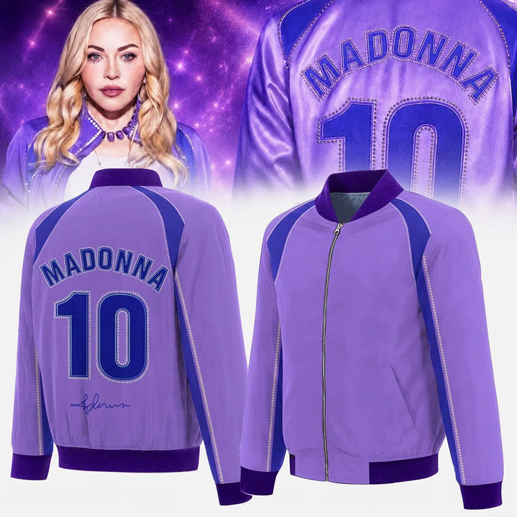 Madonna #10 FIFA World Cup 2026 Final Halftime Show Bomber Jacket Madonna Merch Gifts For Fan - Merchluma
