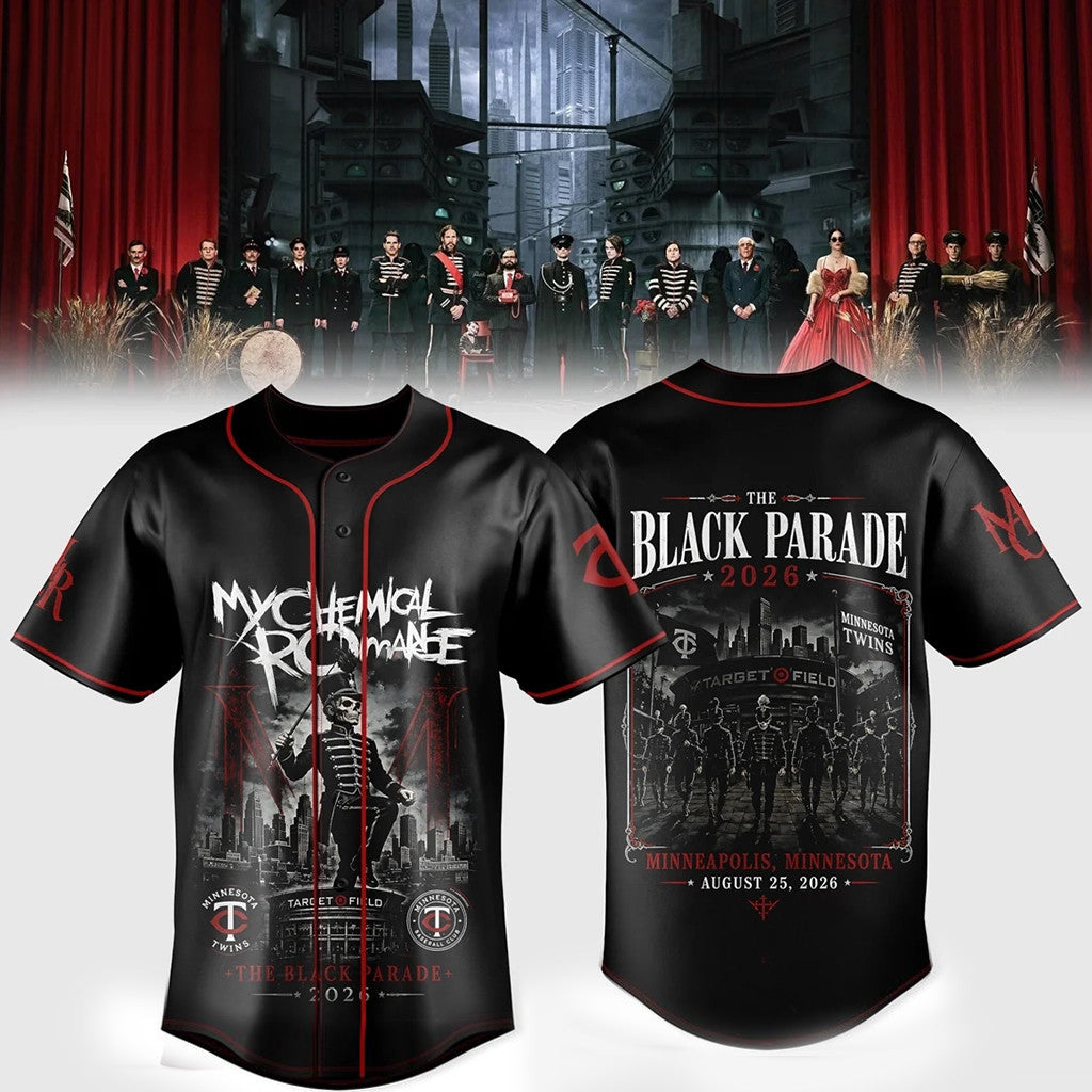Minnesota Twins x My Chemical Romance The Black Parade Jersey Twins Merch Gifts For Fans - Merchluma