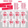 New York Mets X BTS World Tour 2026 Baseball Jersey White NY Mets Merch Kpop Fan Gifts - Merchluma