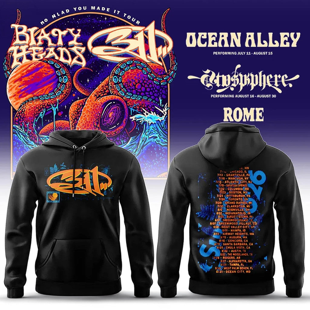 Dirty Heads x 311 Band Merch So Glad You Made It Tour 2026 Hoodie 311 Merch Black Gift For Fans - Merchluma
