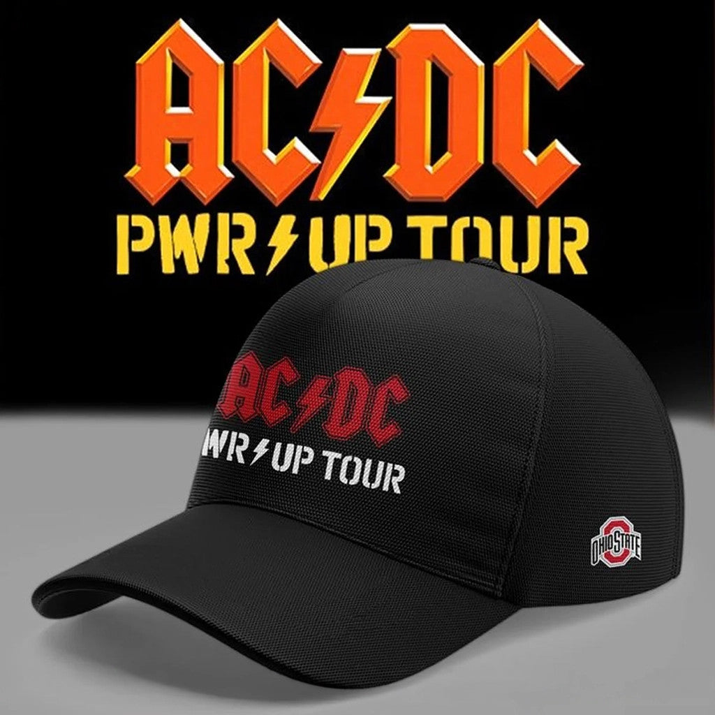 ACDC X Ohio State Buckeyes Football Power Up Tour 2026 Hat Buckeyes Merch Gifts For Fans - Merchluma