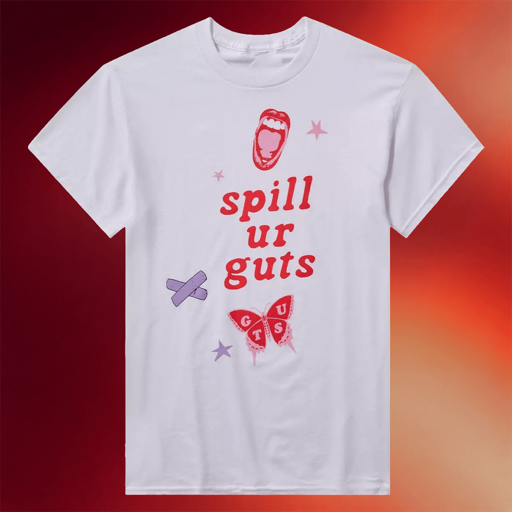 Olivia Rodrigo Merch Spill Ur Guts T-Shirt Best Gifts For Music Lovers - Merchluma