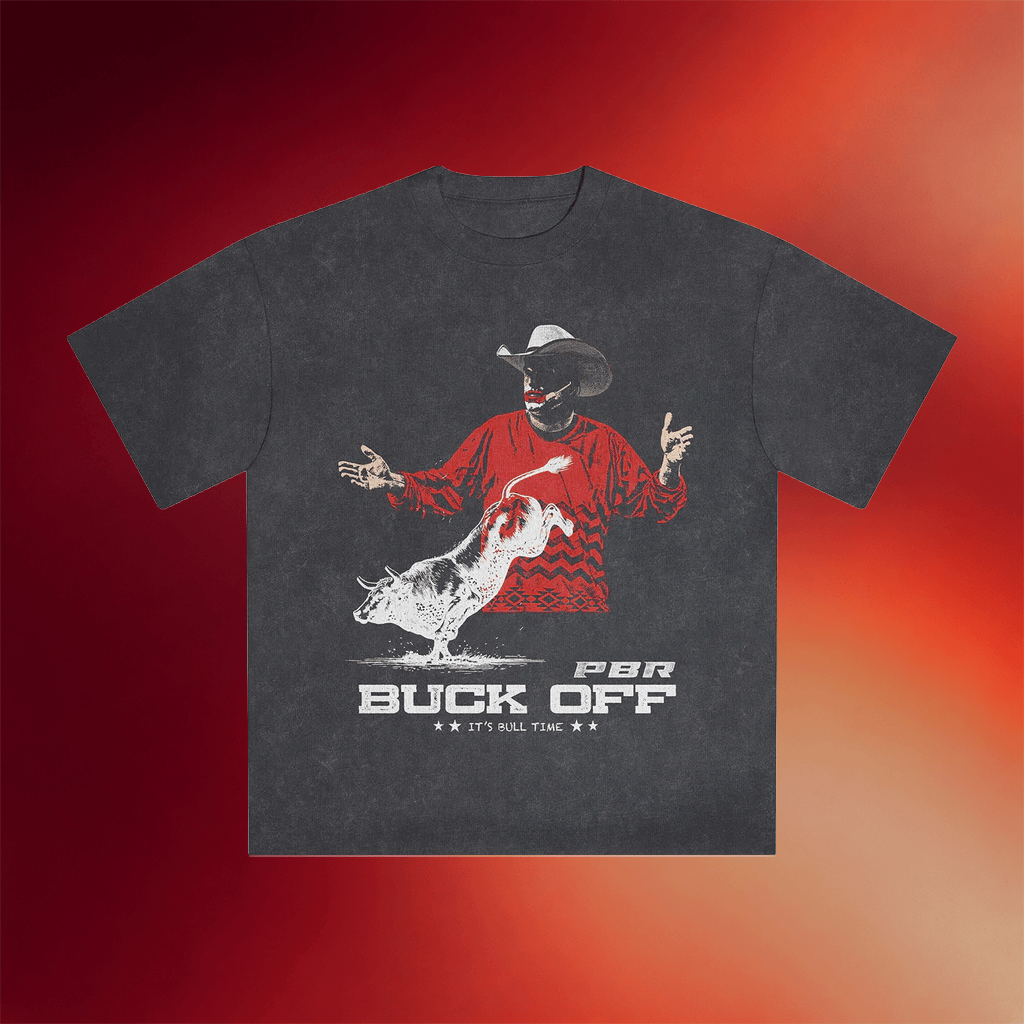PBR Merch 2026 PBR Flint Buck Off Wash T-Shirt Cowboy Athlete Shirt Gift For Bull Rider Fans - Merchluma