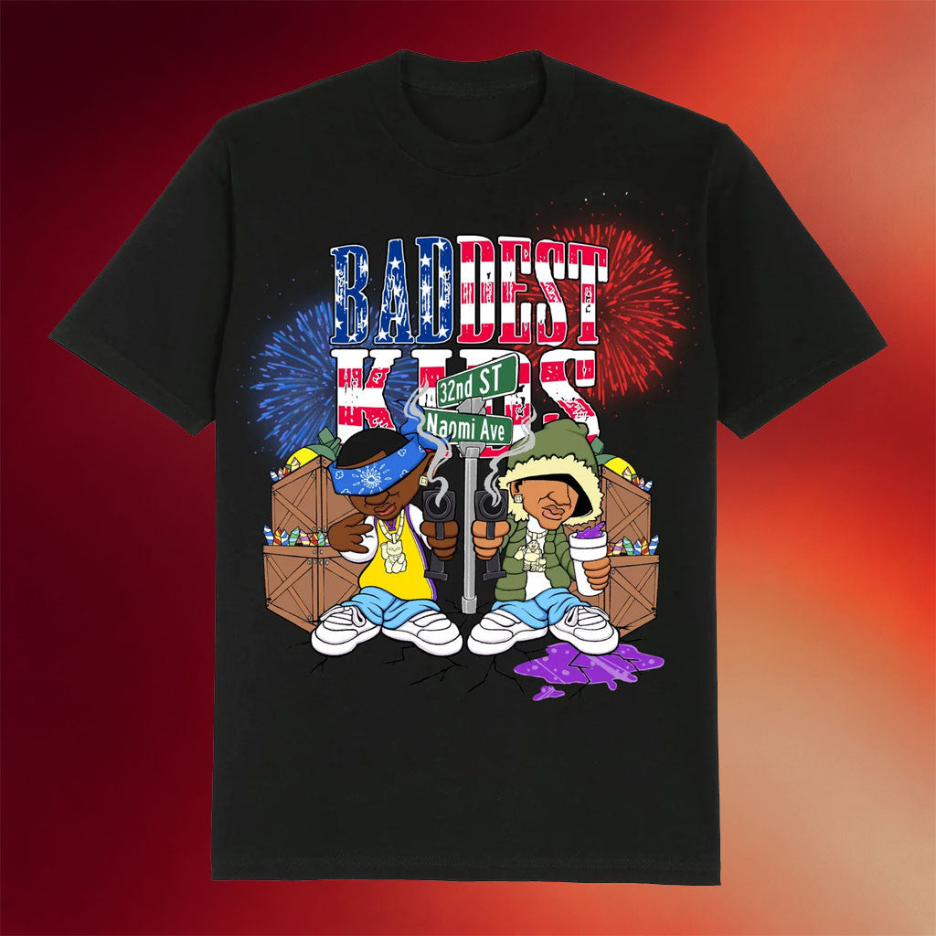 Stinc Team Merch 2026 Baddest Kids 4th Of July T-Shirt Birthday Gift For Him - Merchluma