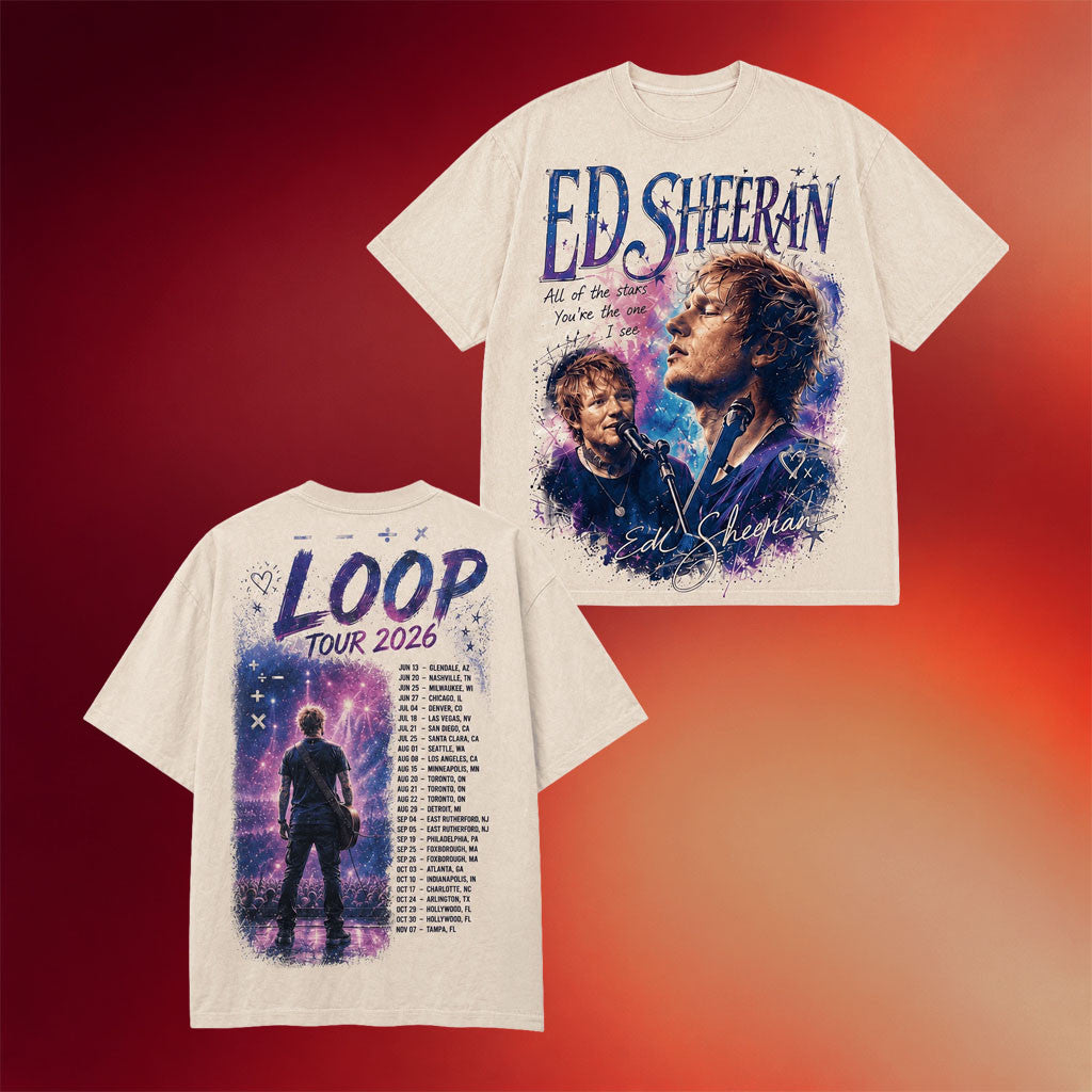Ed Sheeran LOOP Tour 2026 T-Shirt Ed Sheeran Merch Cool Gifts For Music Lovers - Merchluma