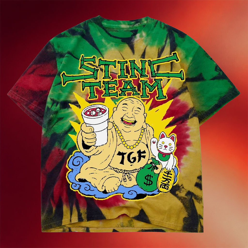 Stinc Team Merch 2026 Lucky Stinc Green Tie Dye T-Shirt Gift Ideas For Friends - Merchluma