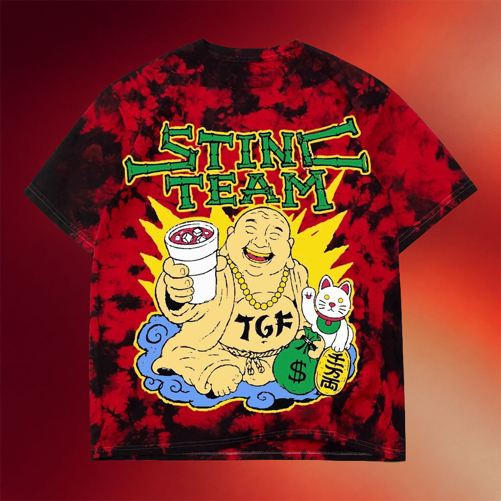 Stinc Team Merch 2026 Lucky Stinc Red Tie Dye T-Shirt Birthday Gift For Husband - Merchluma