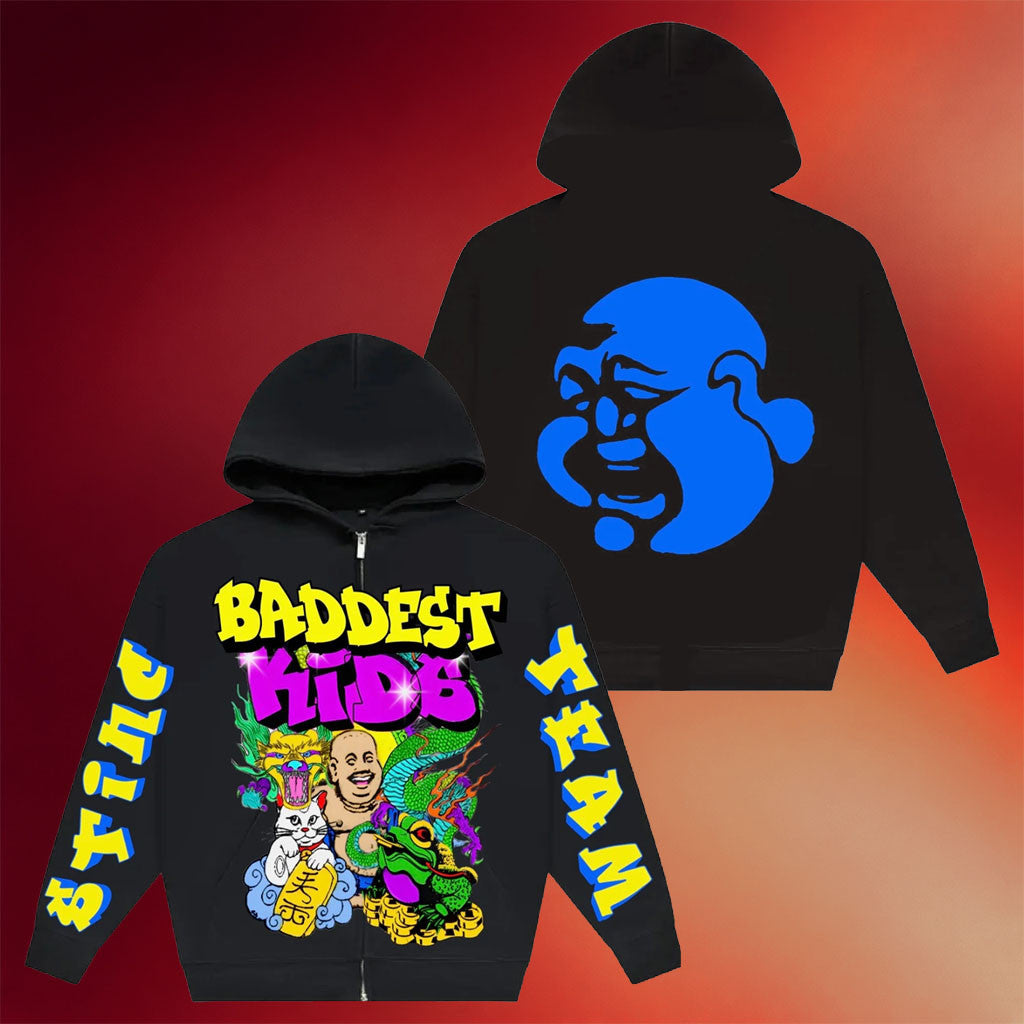 Stinc Team Merch 2026 OG Baddest Kids Zip Hoodie Birthday Gift For Son - Merchluma