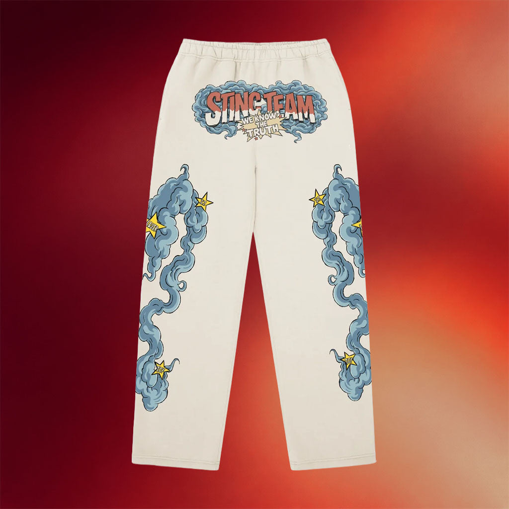 Stinc Team Merch 2026 Flu Flammin Sweatpants Stinc Team We Know The Truth Pants Son Gifts - Merchluma