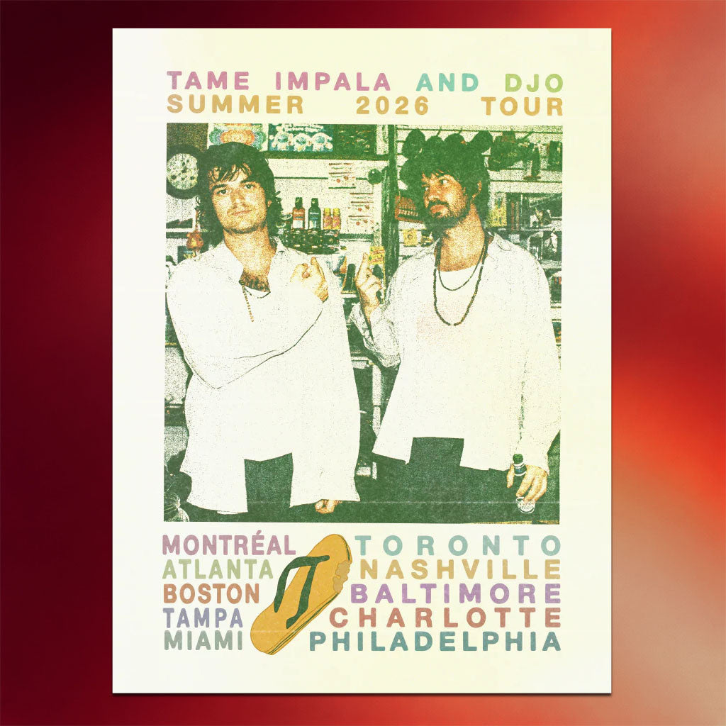 DJO Merch 2026 Tame Impala x DJO 2026 Charity Tour Poster Wall Art For Living Room - Merchluma
