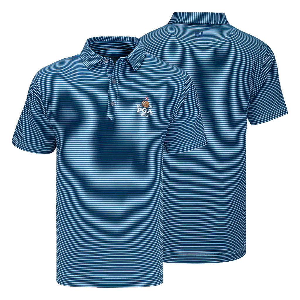PGA Championship Merch FootJoy 2027 PGA Championship Smooth Stripe Polo Shirt Best Golf Gifts - Merchluma