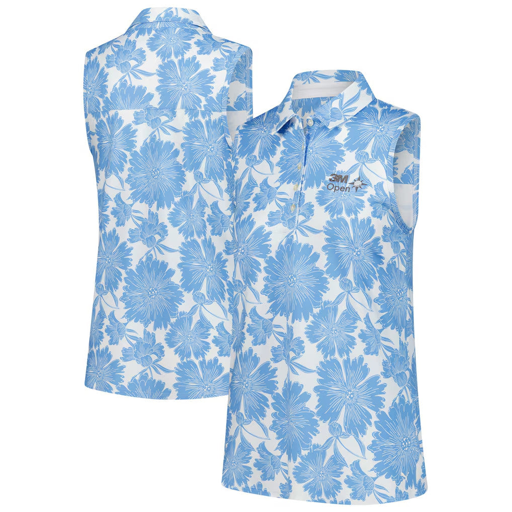 3M Open Merch 2026 3M Open Cloudspun Botanic Sleeveless Polo Shirt Golf Gifts For Women - Merchluma