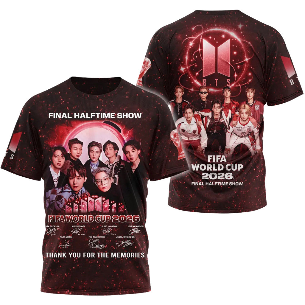 BTS 2026 FIFA World Cup Memorial T-Shirt BTS Merch Birthday Present For Husband - Merchluma