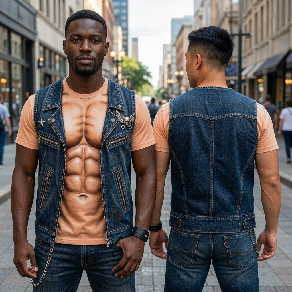 Male Six 6 Pack Muscles Torso Body Shirt Funny Graphic Men T-Shirt Gift For Brother - Merchluma