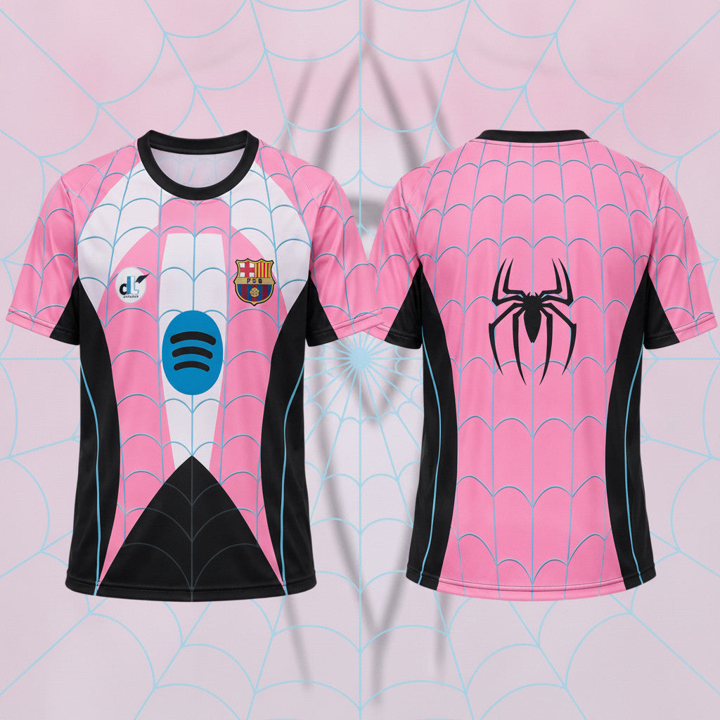 FC Barcelona Spider-Man Gwen T-Shirt FC Barcelona Merch Unique Gifts For Fans - Merchluma