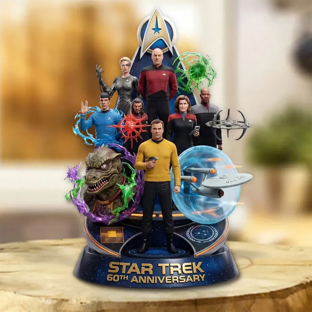 Star Trek 60th Anniversary Acrylic Plaque Star Trek Merch Birthday Gift Ideas For Brother - Merchluma
