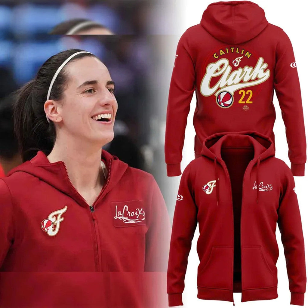 Indiana Fever 2026 Caitlin Clark Zip Hoodie Caitlin Clark Merch Gifts For Her - Merchluma