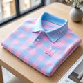 BTS X ARMY Plaid Pastel Polo Shirt BTS Merch Birthday Present For Him - Merchluma
