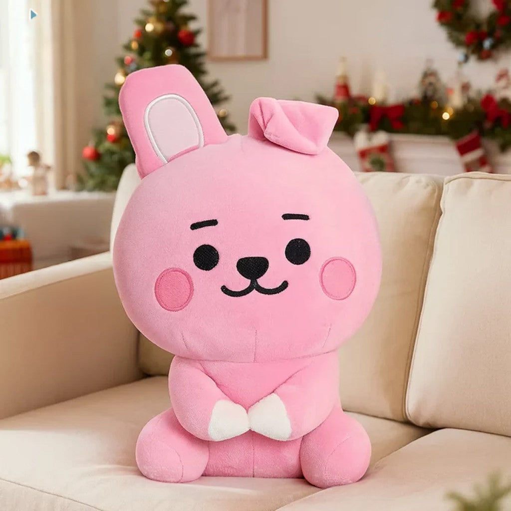 BT21 BTS Cartoon Animal Pillow Pink BT21 Character Merch Kpop Lover Sofa Decor Gifts - Merchluma