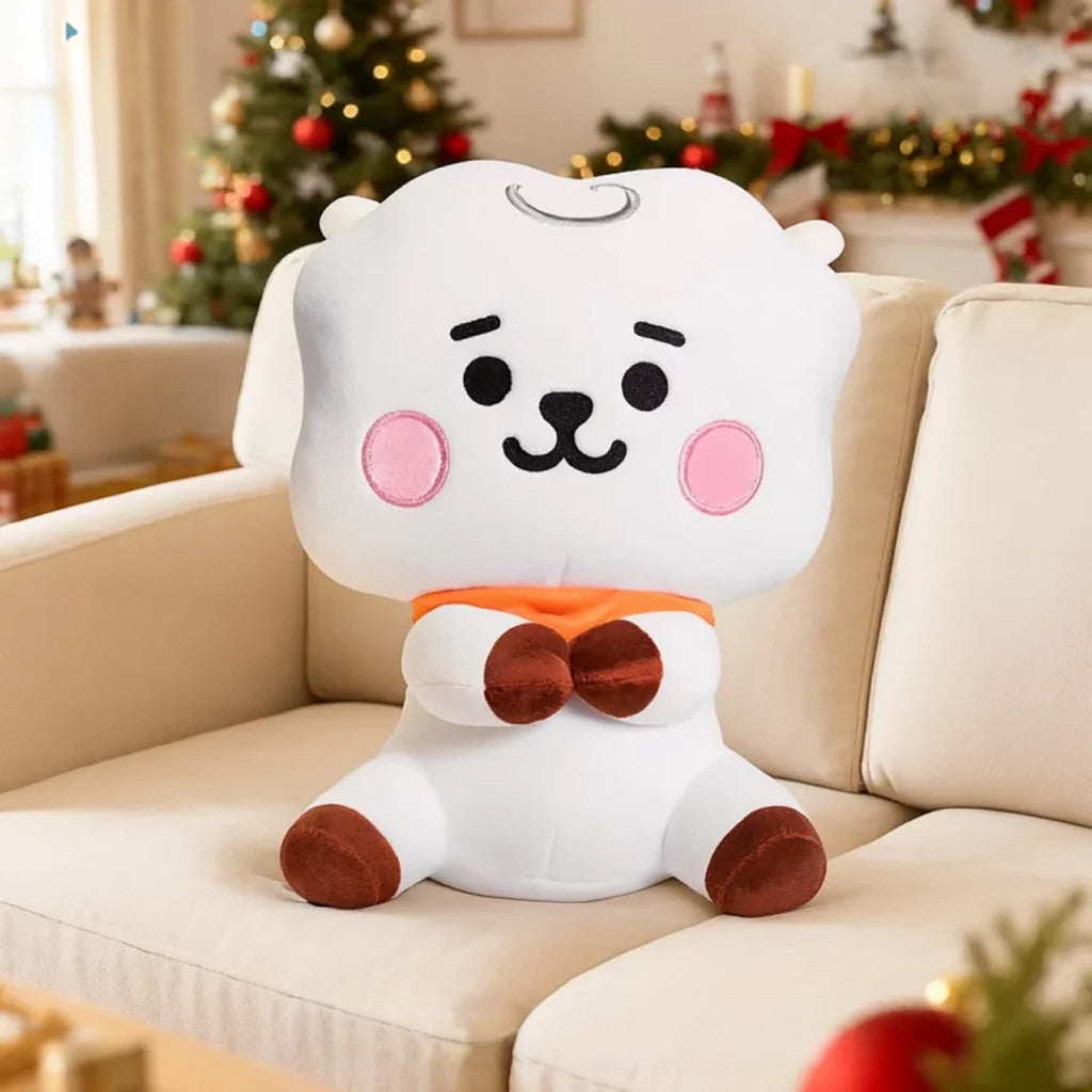 BT21 BTS Cartoon Animal Pillow White BT21 Character Merch Cute Sofa Decor BTS Fan Gifts - Merchluma