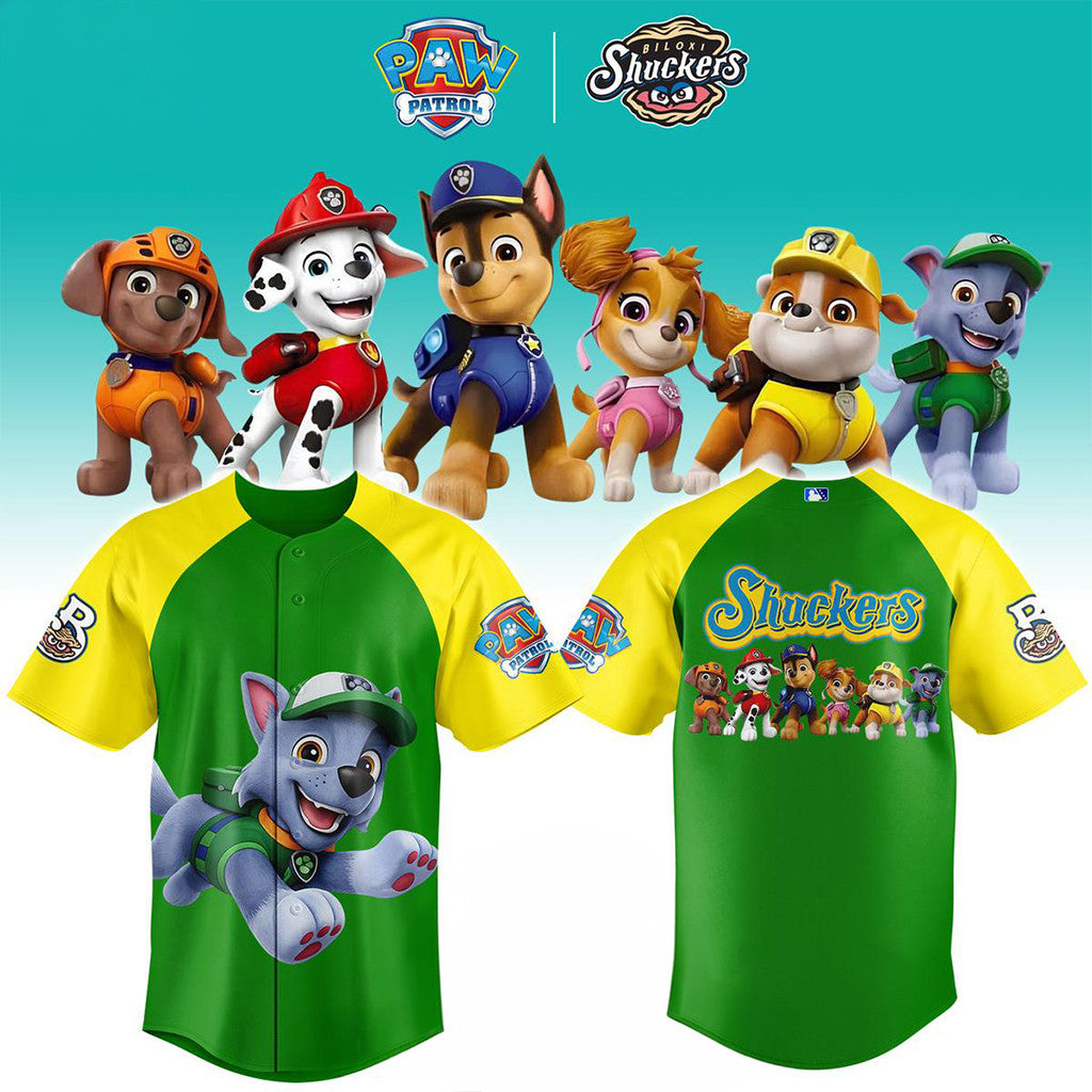 Biloxi Shuckers Paw Patrol Night 2026 Baseball Jersey Biloxi Shuckers Merch Gift - Merchluma