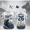 Kansas City Royals X Godzilla Minus One Baseball Jersey Kansas City Royals Merch Gift - Merchluma