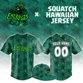 Custom Eugene Emeralds X Squatch Hawaiian Night 2026 Baseball Jersey Best Gifts For Husband - Merchluma