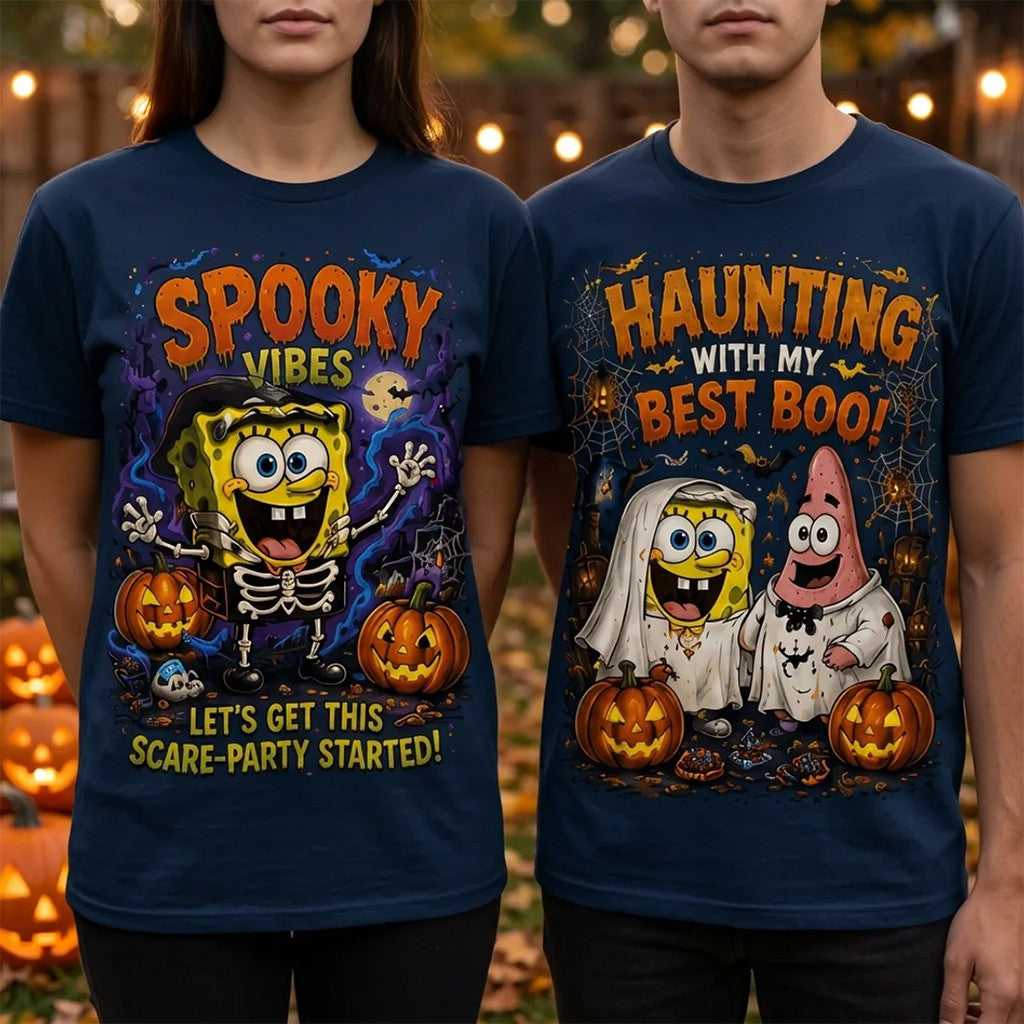 Spongebob Squarepants Halloween 2026 T-Shirt Spongebob Merch Gifts For Fans - Merchluma