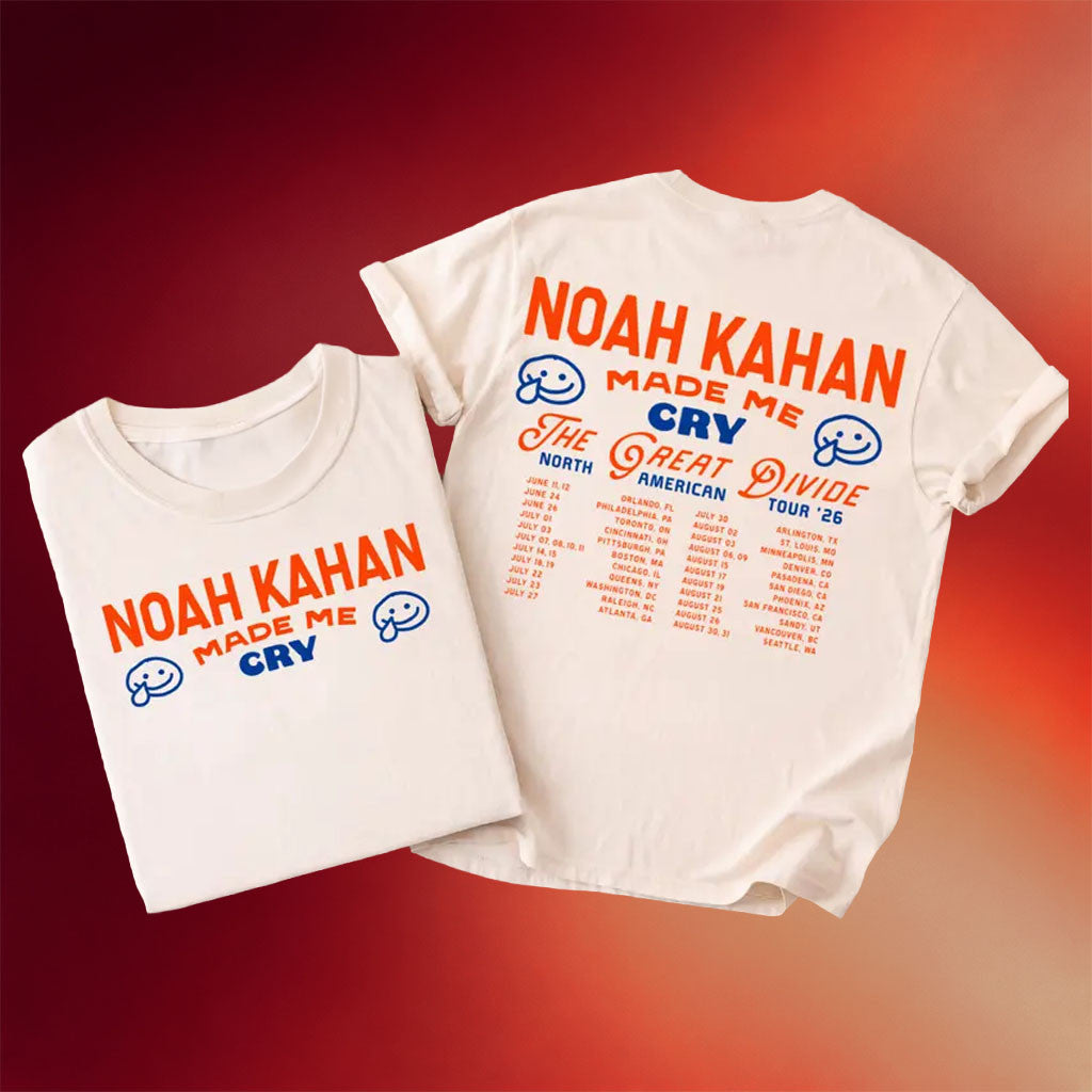 Noah Kahan Merch 2026 Noah Kahan Made Me Cry The Great Divide Tour Shirt Gift For Music Fans - Merchluma