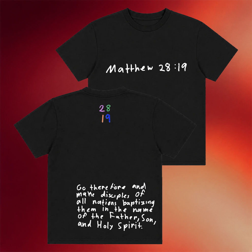 2819 Merch 2026 Matthew 2819 T-Shirt Black Bible Verse Shirt Gifts For Religious - Merchluma