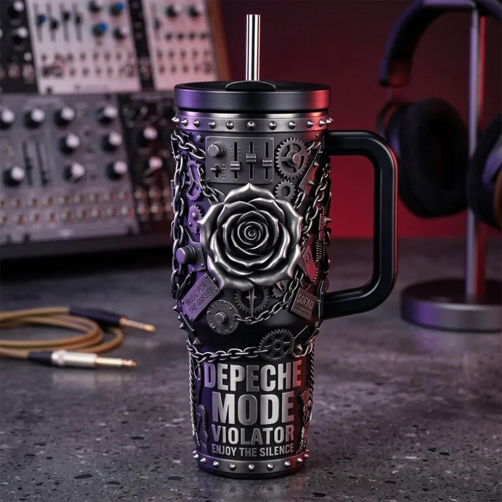 Depeche Mode Violator Enjoy The Silence Handle Tumbler Depeche Mode Merch Gift For Rockers - Merchluma