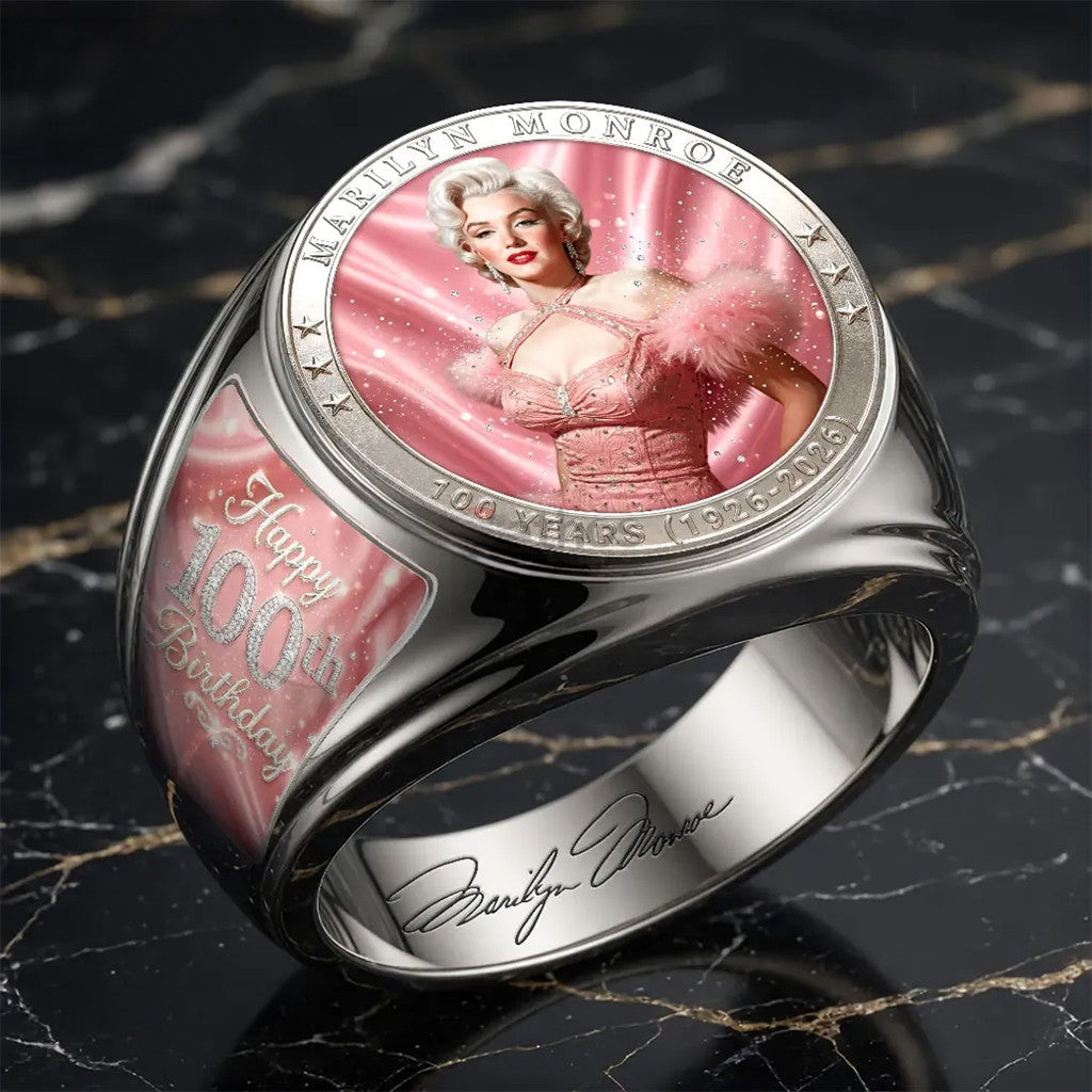 Marilyn Monroe 100th Anniversary Ring Marilyn Monroe Merch Birthday Gifts For Fans - Merchluma