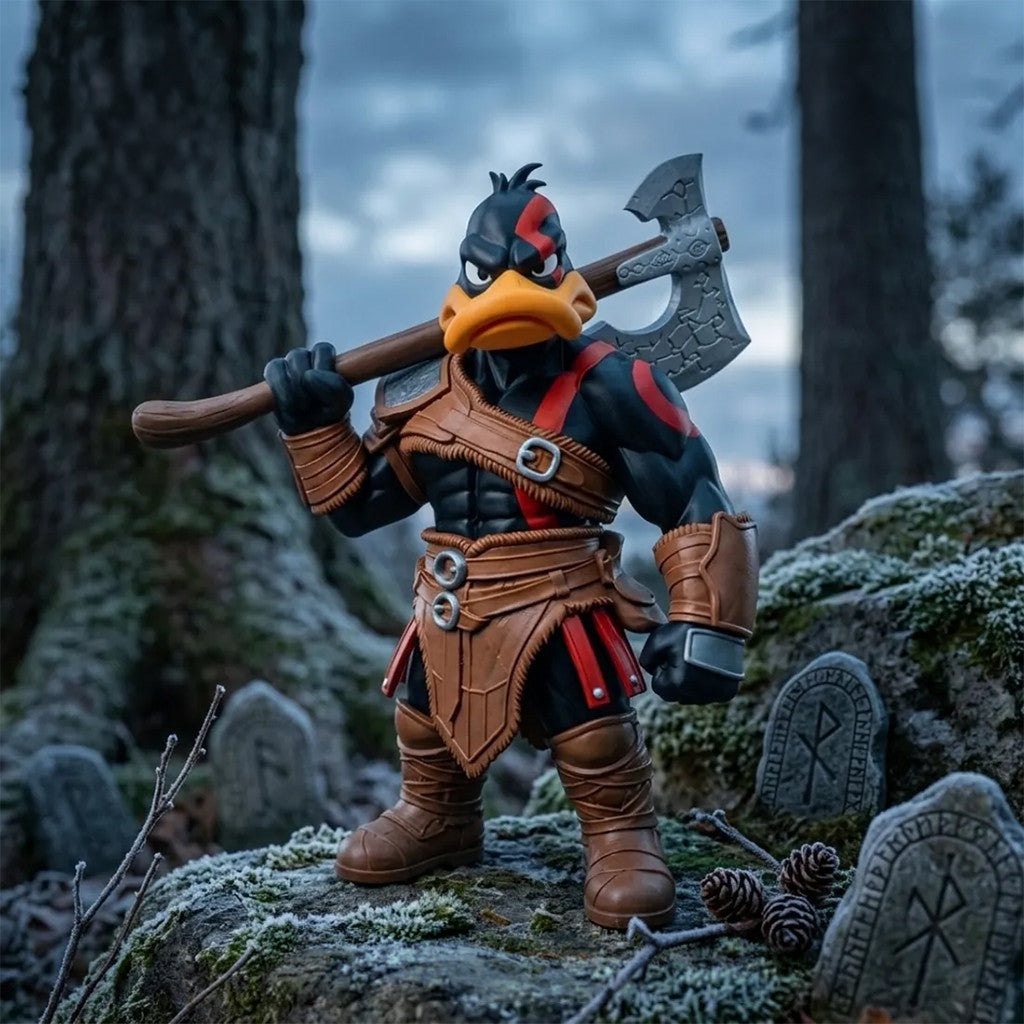 Daffy Duck x Kratos Collectible Funko Pop Daffy Duck Merch Best Gifts For Brother - Merchluma