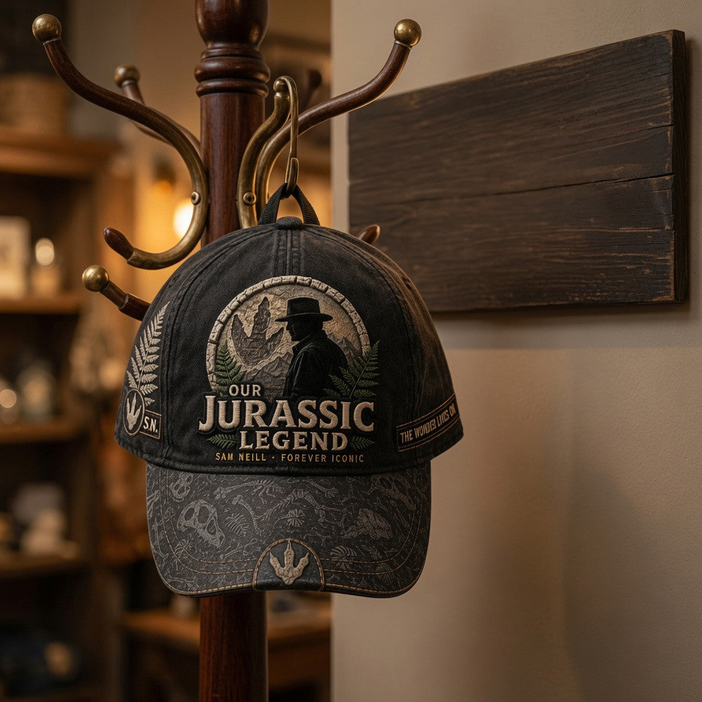 Our Jurassic Legend Sam Neill Forever Iconic Hat Jurassic Park Merch Gift For Movie Lovers - Merchluma