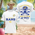 Los Angeles Rams Skull No Shoes Nation Kenny Chesney Shirt LA Rams Merch Gift For Football Fans - Merchluma