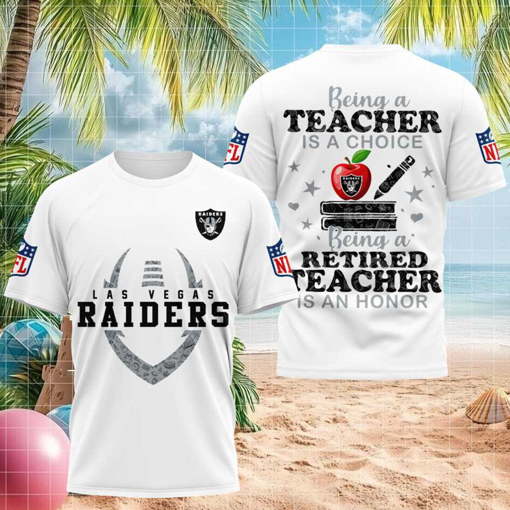 LV Raiders Retired Teacher Football Shirt Raiders Merch Teacher Appreciation Gifts For Fans - Merchluma