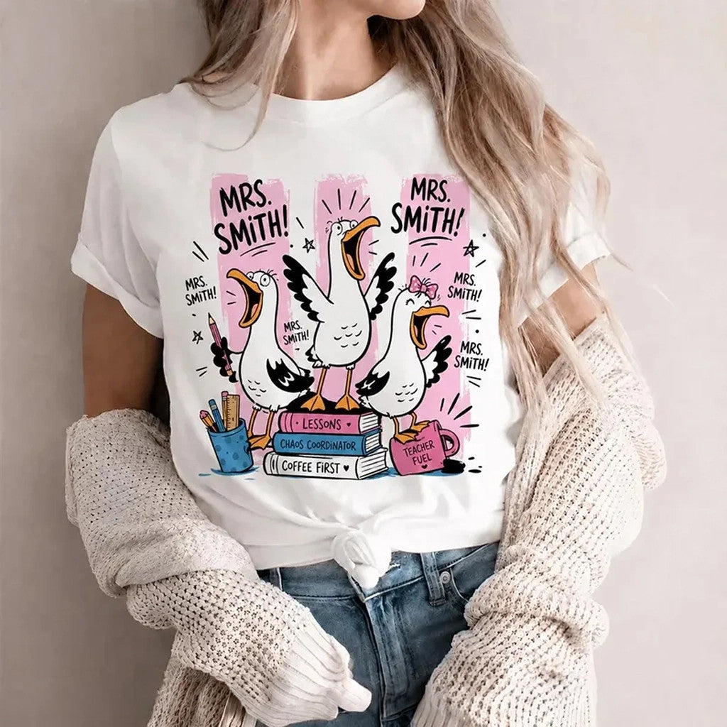 Pink Stripes Seagull Meme Teacher Shirt Nemo Inspired Tee Teacher Gifts - Merchluma