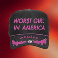 Slayyyter Merch 2026 Worst Girl In America Deluxe Trucker Hat Gifts For Music Lovers - Merchluma